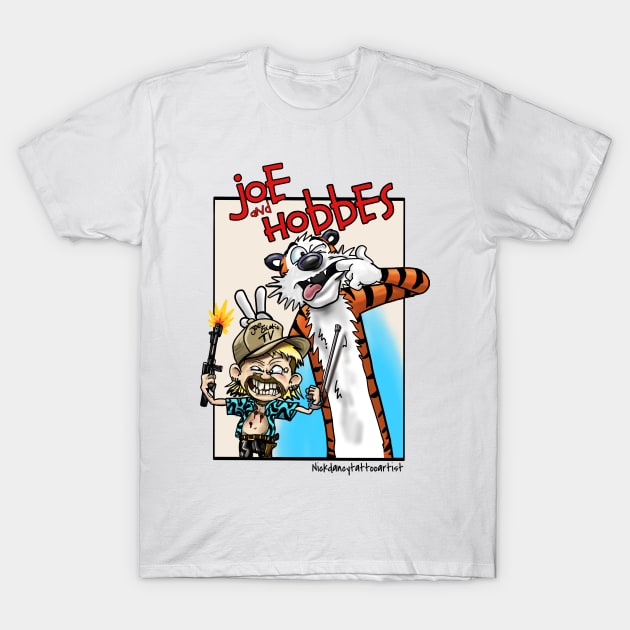 Tigerking and Calvin and Hobbes fan art T-Shirt by Nickdancytattoo